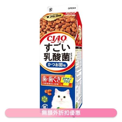 INABA CIAO - 乳酸菌貓糧 維護牙齒健康 鰹魚味牛奶盒裝 400g (P-282)