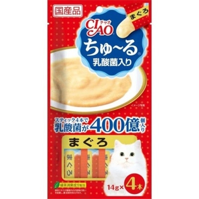 INABA - CIAO Tuna Puree with Probiotic (14g x 4)Cat Snack SC-231