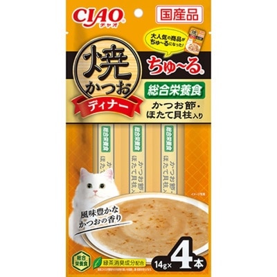 INABA - 烧鲣鱼晚餐Churu - 鲣鱼节 带子 (14g x4) 猫小食 478420