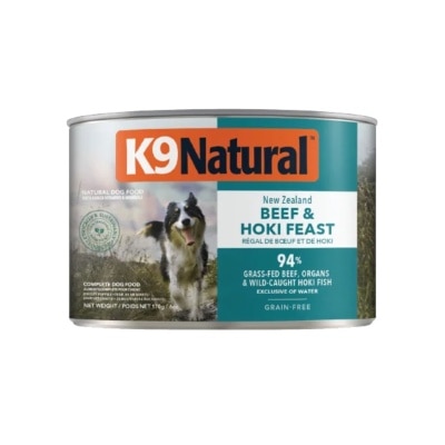 K9 NATURAL - K9 Hoki & Beef Feast (170g) Dog Can- K9 Natural new/old packaging image
