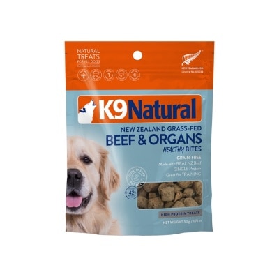 K9 NATURAL - K9 Beef Health Bites (50g) Dog Snacks Freeze Dried Pet Treats - K9 Natural