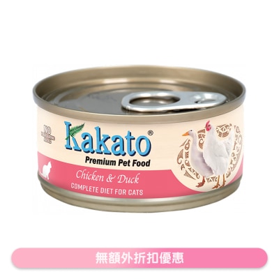 KAKATO - 全营养系列 鸡肉、鸭肉 主食猫罐头 (70g) 657626