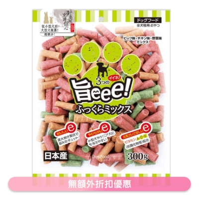 九州 -  雞/牛/菜混味切條 (300g) 狗小食 KQ053 