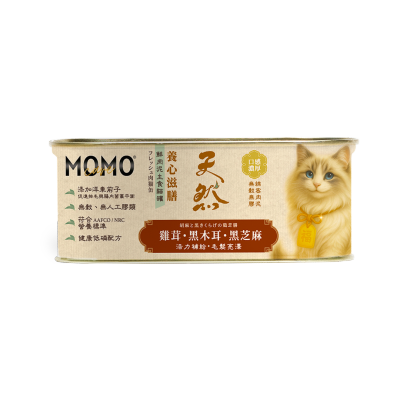 MOMOCARE - Minced Chicken + Black Sesame + Black Fungus Meat Nutritious Main Meal (110g) Cat Can 10701 image