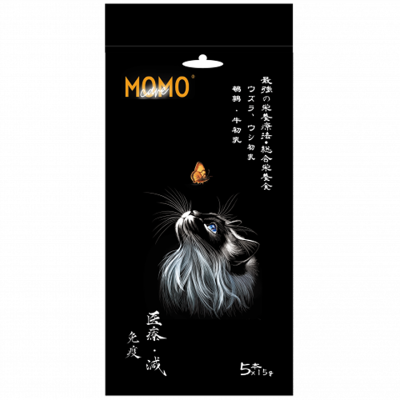 MOMOCARE - 萌寵守護 - 貓主食肉泥條 - 鵪鶉+牛初乳【免疫】(15g x 5本) - MOMOCARE