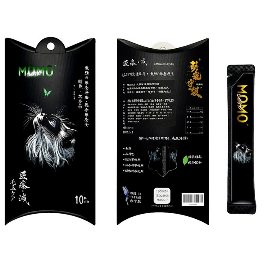 萌寵守護 貓主食肉泥條 鯖魚+大麥苗【去毛球】(15g x 10本) MOMOCARE image