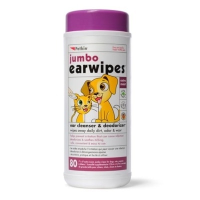 PETKIN - Ear Wipes *80pcs Jumbo Pack* for Dogs & Cats