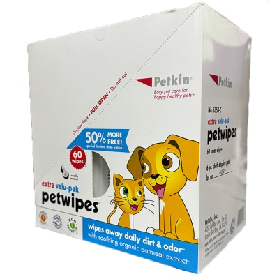 PETKIN - Pet Wipes *60 pcs Extra Value Pack* For Cats & Dogs 05354 8 image