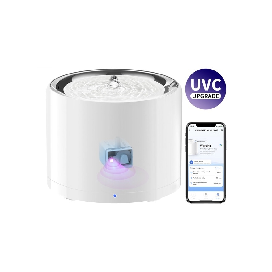 Eversweet 3 Pro UVC杀菌无线水泵智能饮水机 (1.8L) 301891