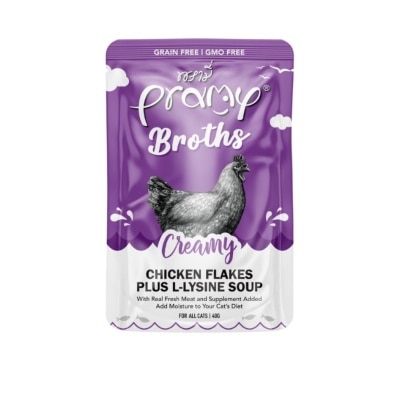 PRAMY - 吞拿魚忌廉濃湯 + 鮮嫩雞肉 + 離胺酸 營養貓湯包(40g) 045444