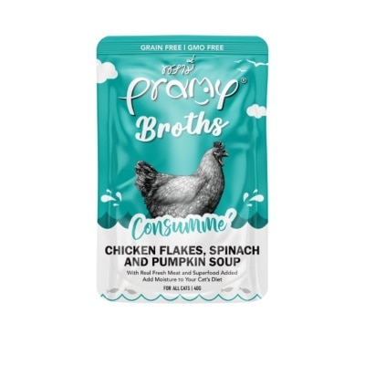 PRAMY - 吞拿魚清湯 + 菠菜南瓜 + 膠原蛋白 營養貓湯包 (40g) 045468