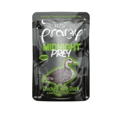 PRAMY - 午夜饗宴 主食餐包 鮮嫩雞肉+濃香鴨肉 濃湯 (80g) 貓濕包 044812 MN3