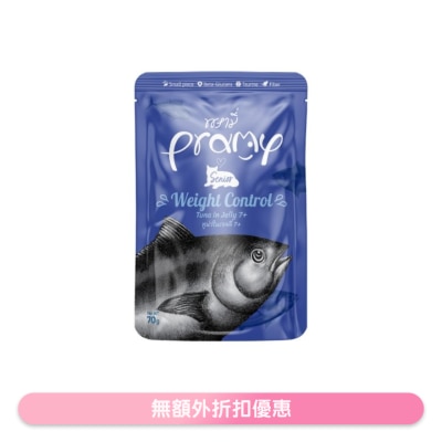 PRAMY - Functional Jelly Wet Food -WEIGHT CONTROL- Tuna (senior 7+) Cat Pouch (70g) 044362