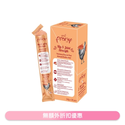 PRAMY 營養肉泥唧唧醬 三文魚雞肉 強化關節(葡萄糖胺&軟骨素) 14gx30 貓小食 044611