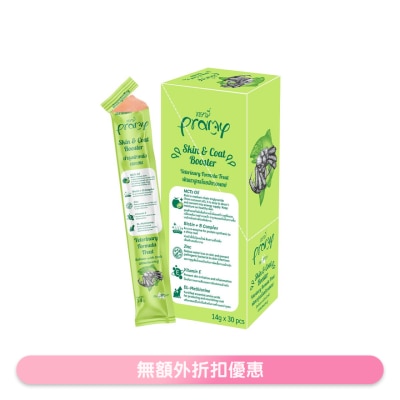 PRAMY - 营养肉泥唧唧酱 三文鱼蟹肉 皮肤毛发保健(椰子油) 14gx30 猫小食 044604