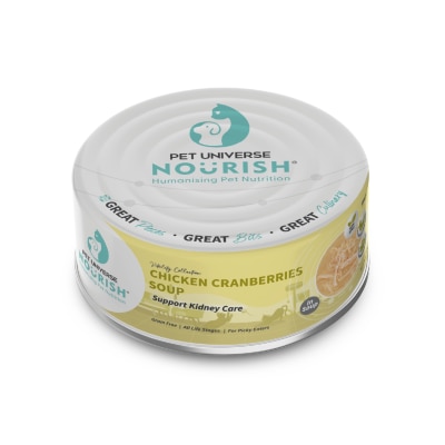 PET UNIVERSE NOURISH - Chicken Cranberries (Soup) -Support Kidney Care (70g) Cat Can 080497