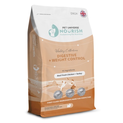 PET UNIVERSE NOURISH - Digestive & Weight Control -Chicken & Turkey Dog Food (1.5kg) DW24 080046