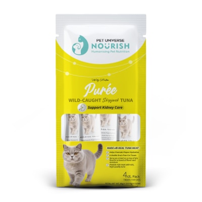 PET UNIVERSE NOURISH - Wild-Caught Skipjack TUNA - Support Kidney Care (4x14g) 080855