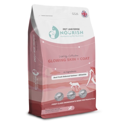 PET UNIVERSE NOURISH - Glowing Skin & Coat - Salmon & White Fish Dog Food(1.5kg) GS26 080022