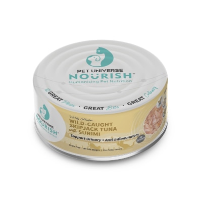 PETUNIVERSENOURISH - 活力 鰹魚+魚肉漿 （肉汁）貓罐 - 打炎尿道配方 (70g) 080695