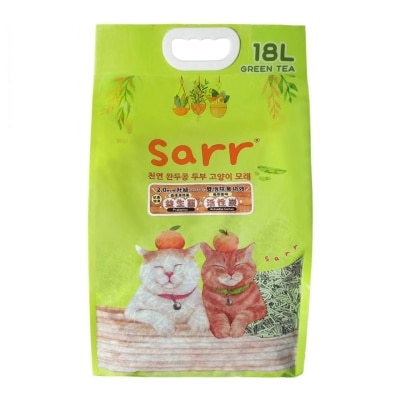 SARR - Korea Natural Pea Tofu Cat Litter Probiotics + Activated Carban Green Tea Flavor 2.0mm (18L)