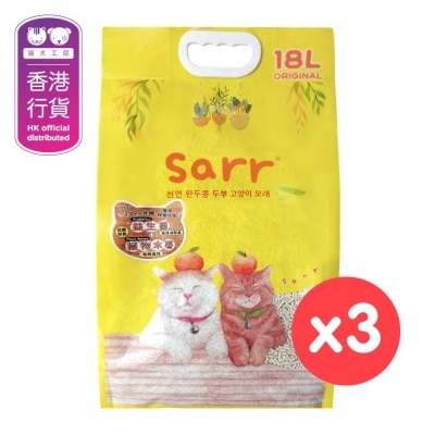 SARR - Korea Deodorizing Probiotics + Cassava Pea Tofu Cat Litter Original Flavor 3.0mm (18Lx3) NewFormula