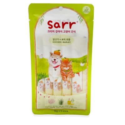 SARR - 北歐天然魚油肉泥條 - 雞肉+大麥苗 (腸胃保護) 貓犬適合 (15gX5) 024613