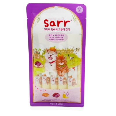 SARR - 北歐天然魚油肉泥條 - 鴨肉+紫薯 (抗氧化) 貓犬適合 (15gX5) 024668