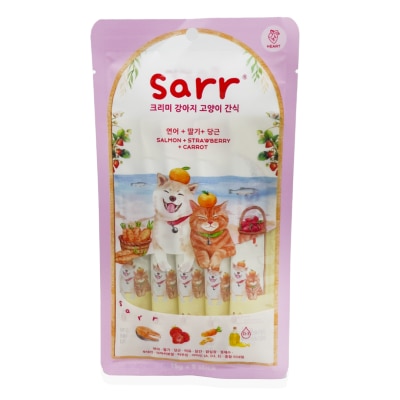 SARR - 北歐天然魚油肉泥條 - 三文魚+士多啤梨+紅蘿蔔 (心血管健康) 貓犬適合 (15gX5) 024637