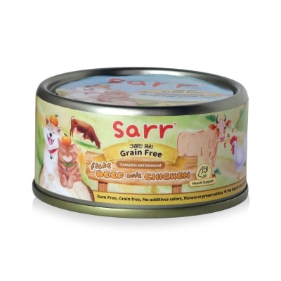 SARR - 全龄猫狗罐(肉丝汤汁)肌肉强化(牛肉+鸡胸肉+鸡汤) (80g) #250123