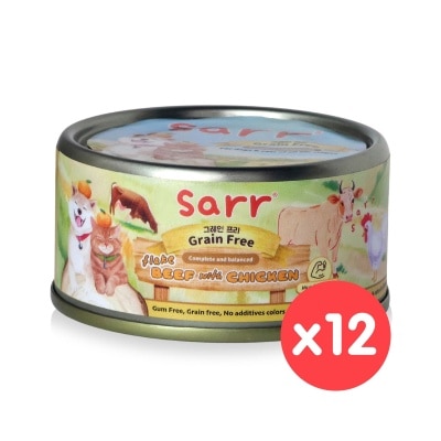 SARR - 全齡貓狗罐(肉絲湯汁)肌肉強化(牛肉+雞胸肉+雞湯) (80g x 12) #250123