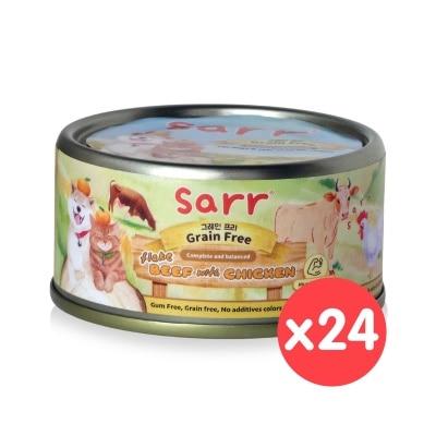 SARR - 全齡貓狗罐(肉絲湯汁)肌肉強化(牛肉+雞胸肉+雞湯) (80g x 24) #250123