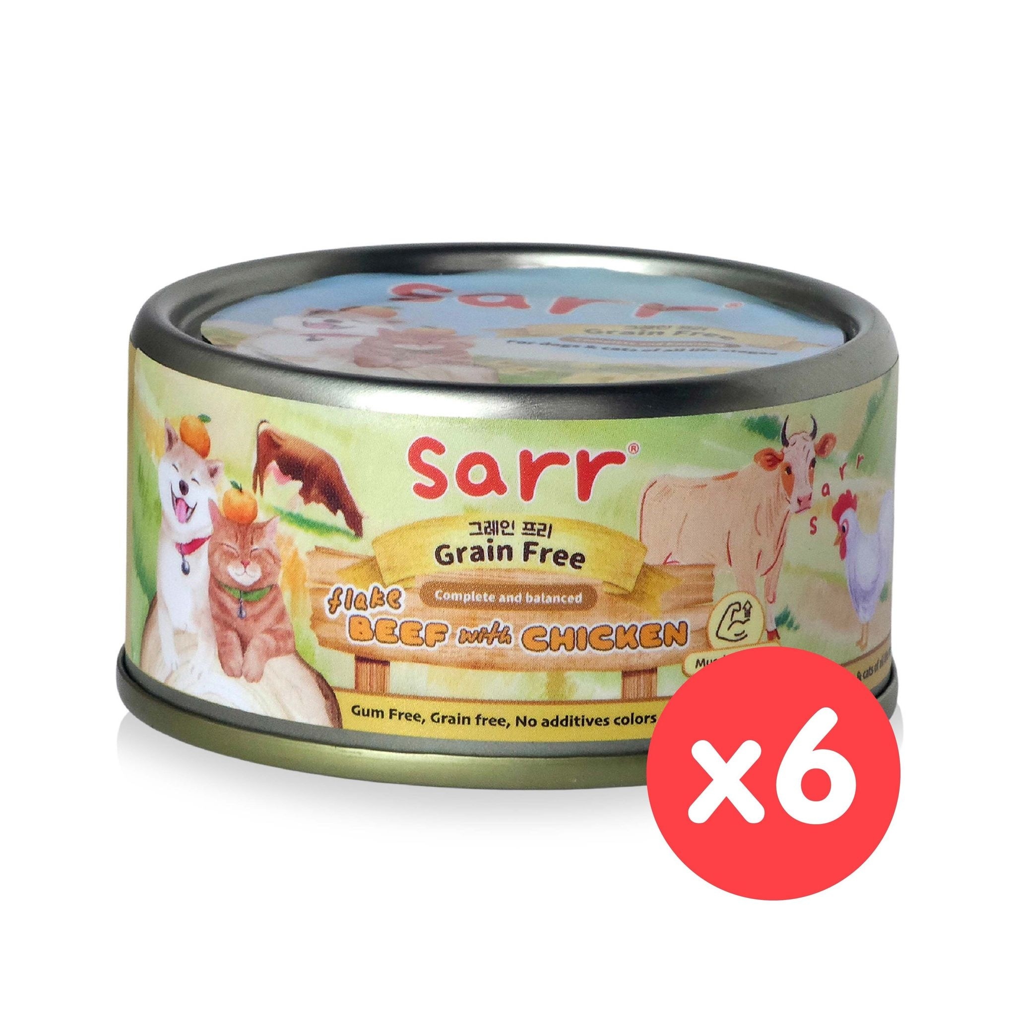 全齡貓狗罐(肉絲湯汁)肌肉強化(牛肉+雞胸肉+雞湯) (80g x 6) #250123