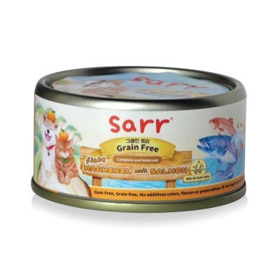 SARR - 全齡貓狗罐(肉絲湯汁)皮毛護理(鯖魚．三文魚．魚湯．魚油) (80g) #250128