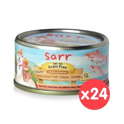SARR - 全齡貓狗罐(肉絲湯汁)免疫系統(三文魚．魚湯．魚油) (80g x 24) #250126