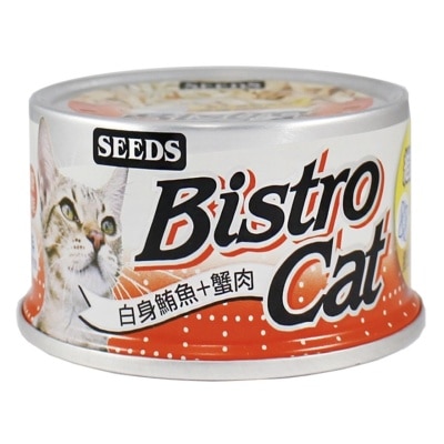 SEEDS - [Bistro Cat] 白身鲔鱼+蟹肉+胆碱 (80g) 猫罐头 820482
