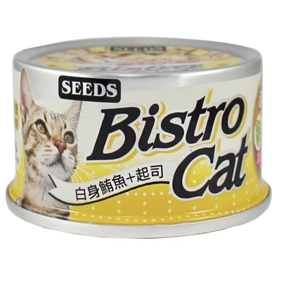 SEEDS - [Bistro Cat] 白身鲔鱼+芝士+蛋氨酸 (80g) 猫罐头 820451