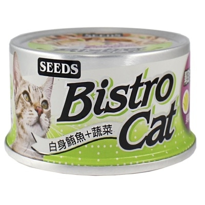 SEEDS - [Bistro Cat] 白身鲔鱼+蔬菜+果寡糖 (80g) 猫罐头 820475