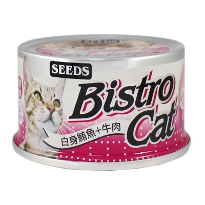 種子 - [Bistro Cat] 白身鮪魚+ 牛肉+Oligo寡糖(80g) 貓罐頭 820512