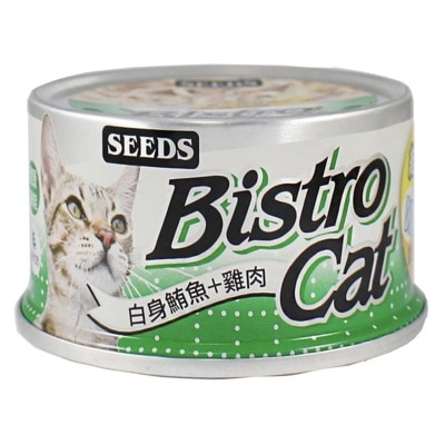 種子 - [Bistro Cat] 白身鮪魚+雞肉+膽鹼 (80g) 貓罐頭 820444