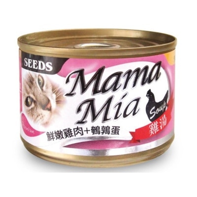 SEEDS [Mama Mia] 鸡肉+鹌鹑蛋+维他命B群 (170g) 猫罐头 827382 image