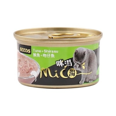 SEEDS - MICO 咪渴机能汤罐 -鲔鱼+吻仔鱼 (85g) 猫罐 829720 image