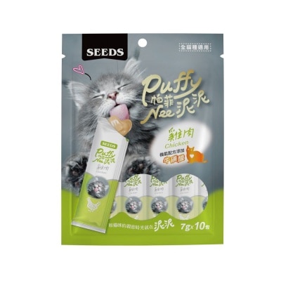 SEEDS - Puffy Nee Cat Functional Meat Sticks - Chicken + Taurine (7g x 10) 710059 image