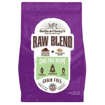 STELLA & CHEWY'S - [Raw Blend] 凍乾生肉貓糧 - 放養家禽配方 (10lb) - Stella & Chewy's
