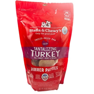 STELLA & CHEWY'S - 凍乾脫水火雞肉餅 狗糧(14oz) - Stella & Chewy's