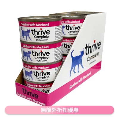 脆樂芙 - [原條優惠] 沙甸魚+鯖魚 成貓罐頭 (75g x12) 02676