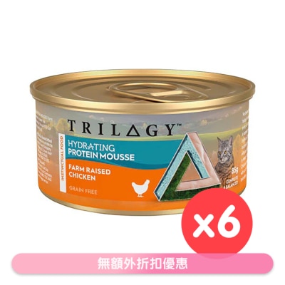 TRILOGY - [6罐优惠] 奇境 成猫补水配方慕斯 农场鸡肉 主食罐 (85g x 6) 005900