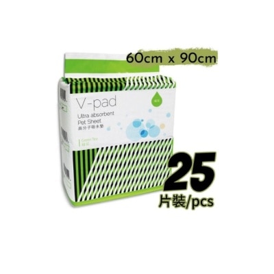 WELLON - [V - Pad]*绿茶* 高分子吸水 宠物 狗尿垫 (60*90cm) (25片) - 威龙