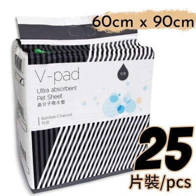 WELLON - [V - Pad]*竹炭* 高分子吸水 宠物 狗尿垫 (60*90cm) (25片) - 威龙