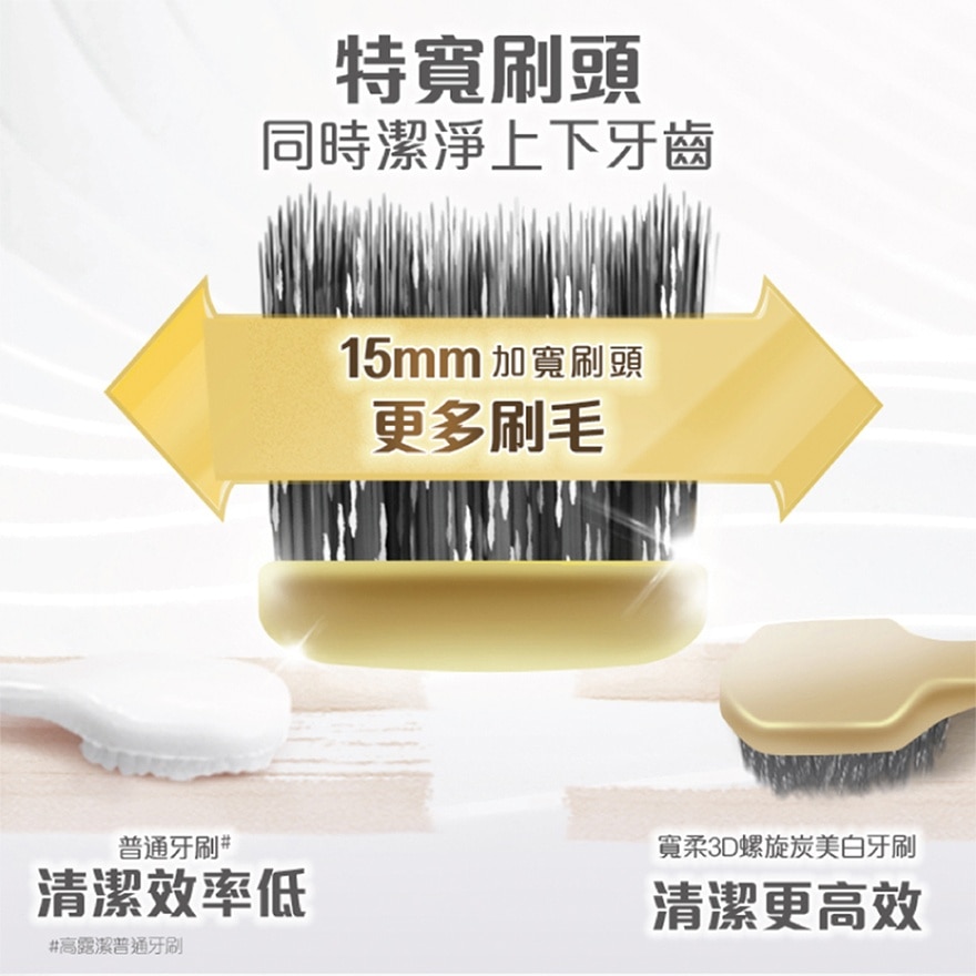 3D Spiral Wide Whitening Antibacterial Toothbrush (Random Color Delivery)<BR>